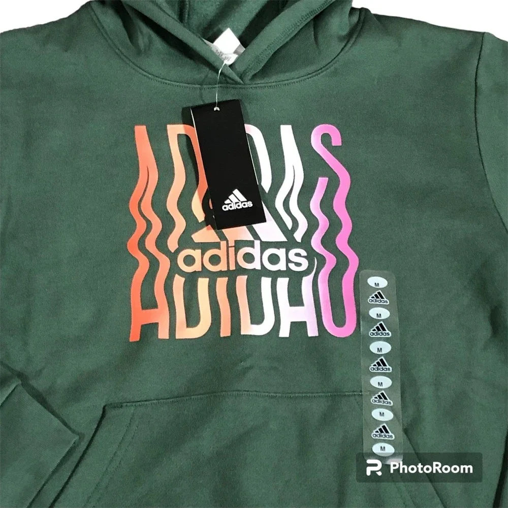 NWT Adidas boys Game On Graphic Hoodie pullover Sweatshirt size Medium 10/12 - Picture 3 of 7